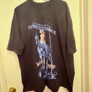 Official Renaissance World Tour Black Graphic T-Shirt